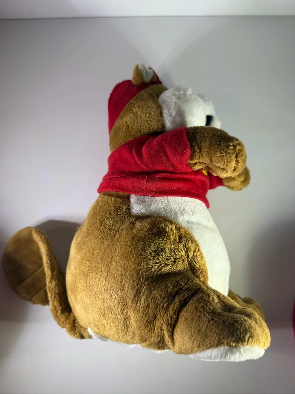 Adorable classic Buc-ee’s Beaver plush stuffed animal wearing his signature red